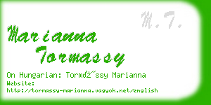 marianna tormassy business card